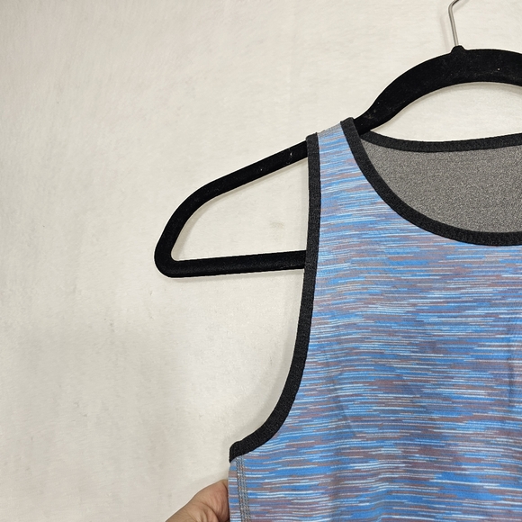 SWEATY BETTY Blue Grey Reversible Cut Out Cropped Sleeveless Crop Top Medium - Picture 10 of 13